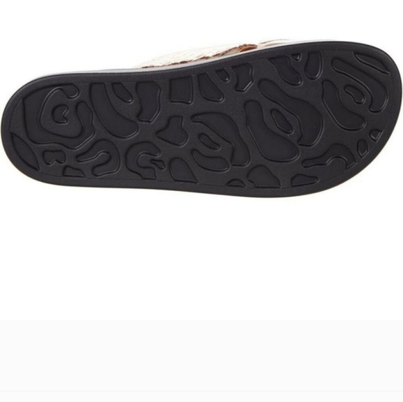 Aerosoles Sandals Linney Rose Gold Leather Quilted Slides - Picture 6 of 7